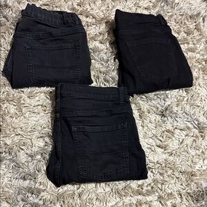Boys children place jeans 3 pairs Black Denim size 18 super skinny